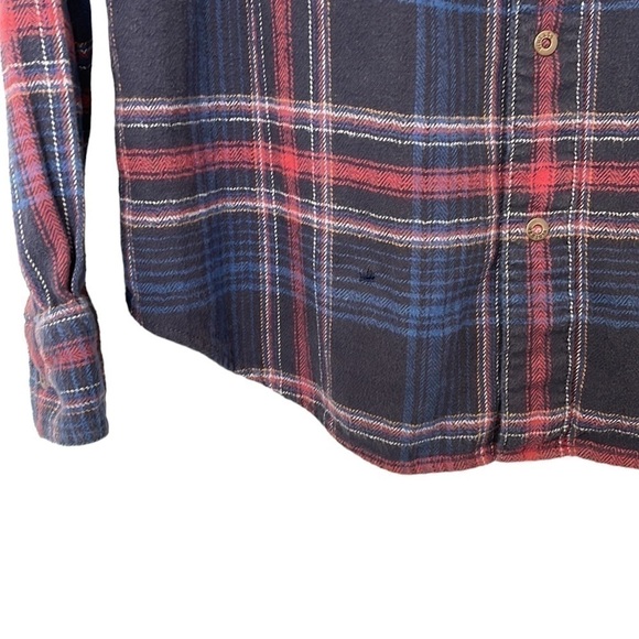 Denver Hayes Vintage Flannel Button Down Plaid Shirt With Snaps - Size Large - Picture 10 of 12